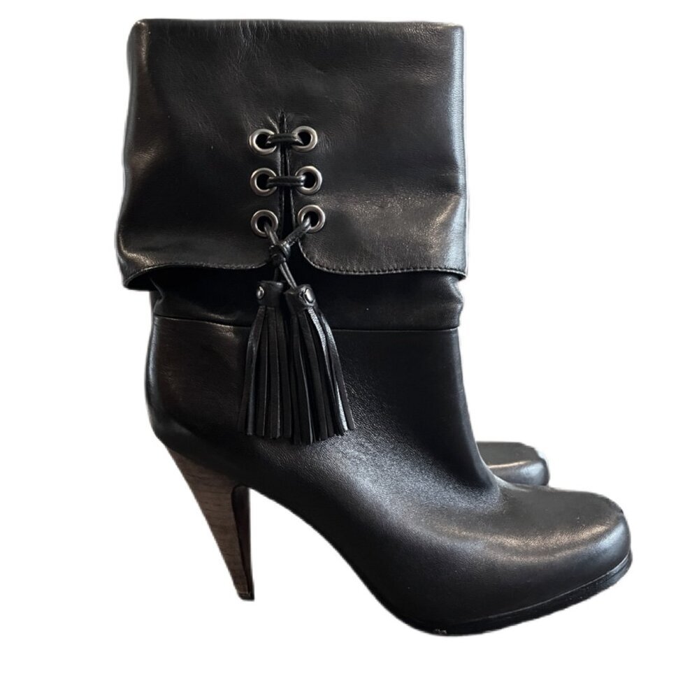 Coach Black Leather Legra Boots Size 7.5